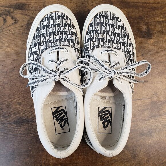 Vans x Fear of God Era 95 DX  White + Black FOG lace up sneakers - Picture 10 of 13